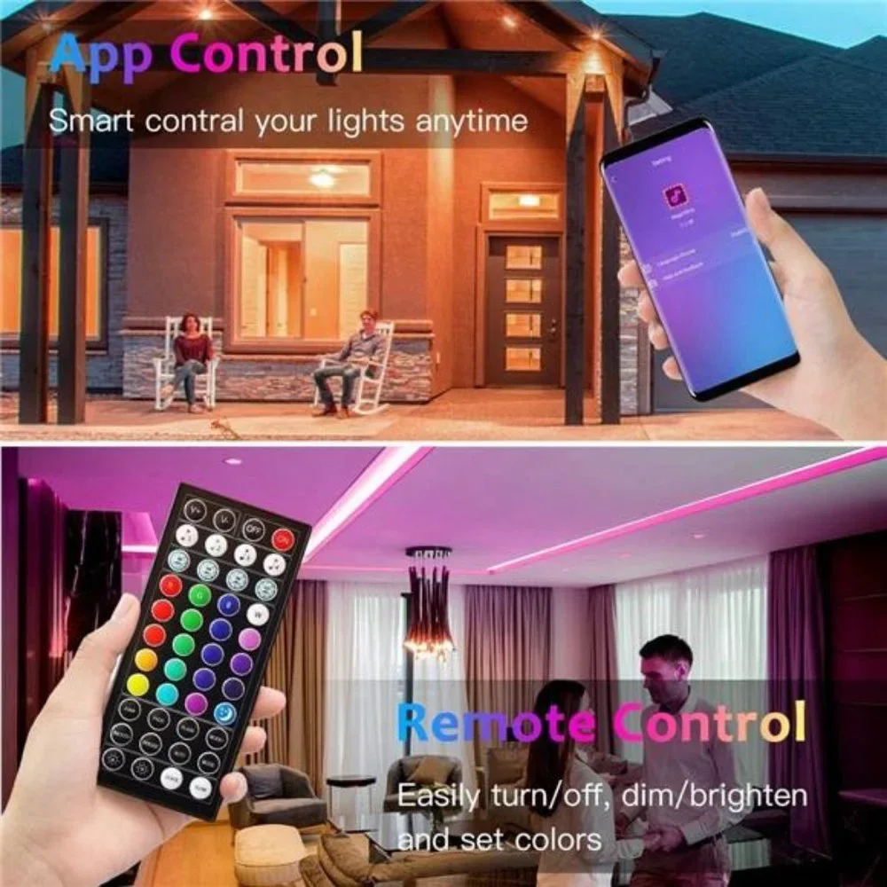 USB 32.8ft LED Light Strips - 16 Million Colors Changing,Built-in Mic Music Mode